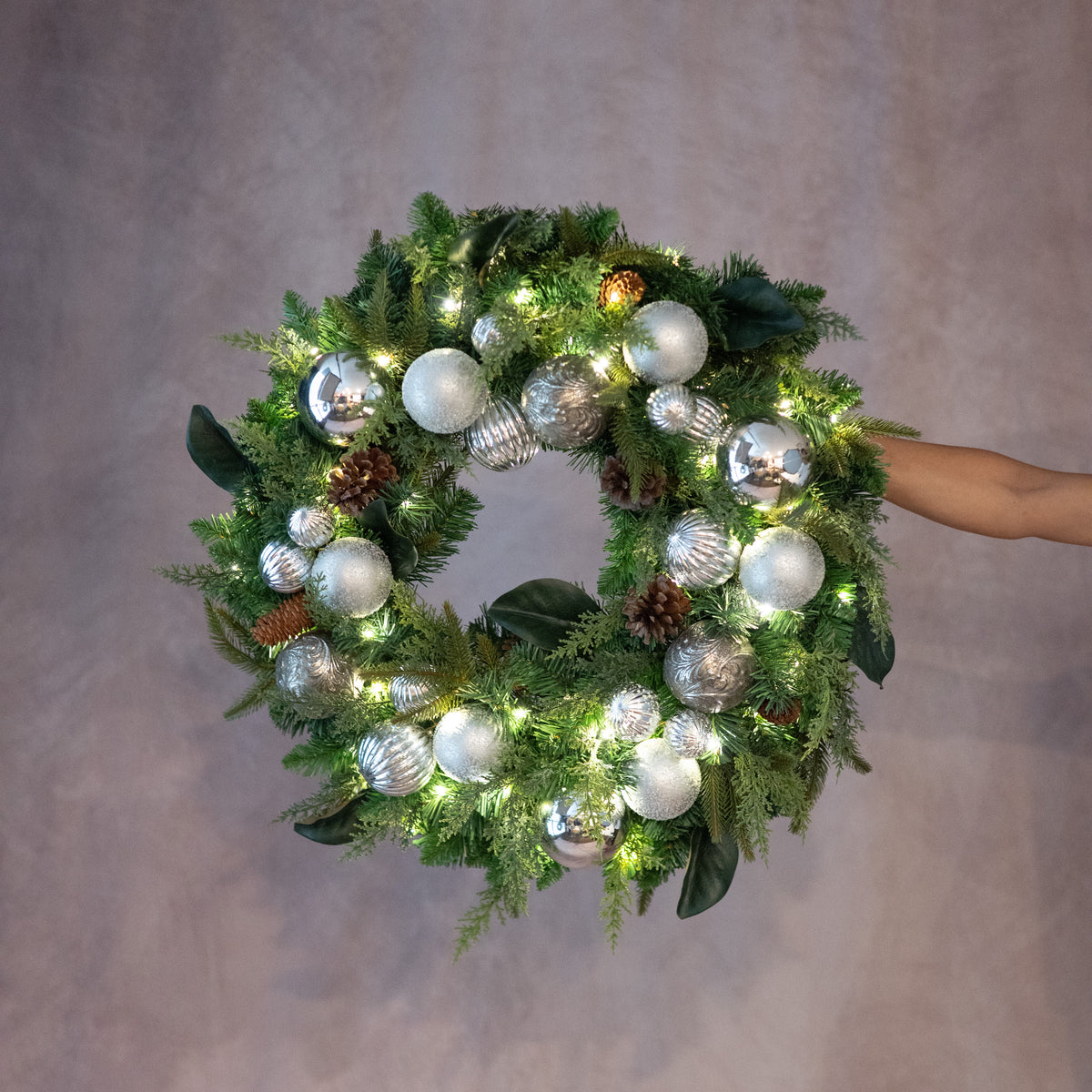 Silver & Pine Signature Wreath