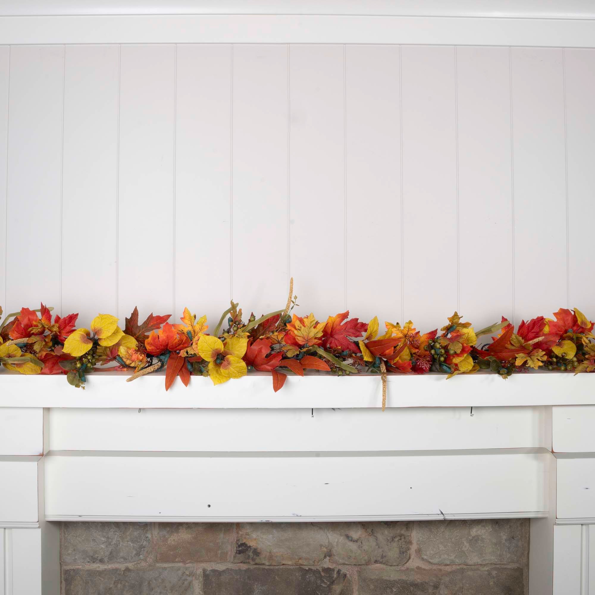 Fall Harvest Leaf Garland - 9 ft.
