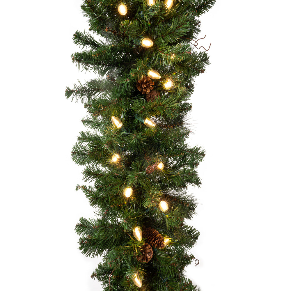 Premium Black Forest Garland with C7(E12) Sockets