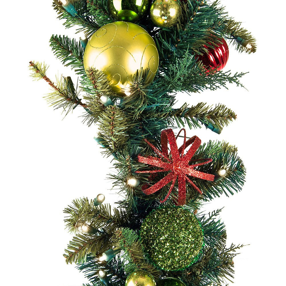 Decorated Garland - Festive Holiday Decorated Garland by Village Lighting Company