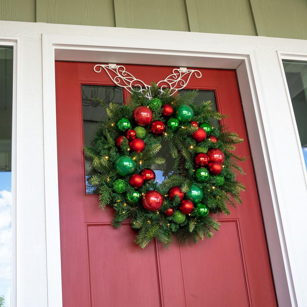 Christmas Cheer Red and Green Wreath - 30"
