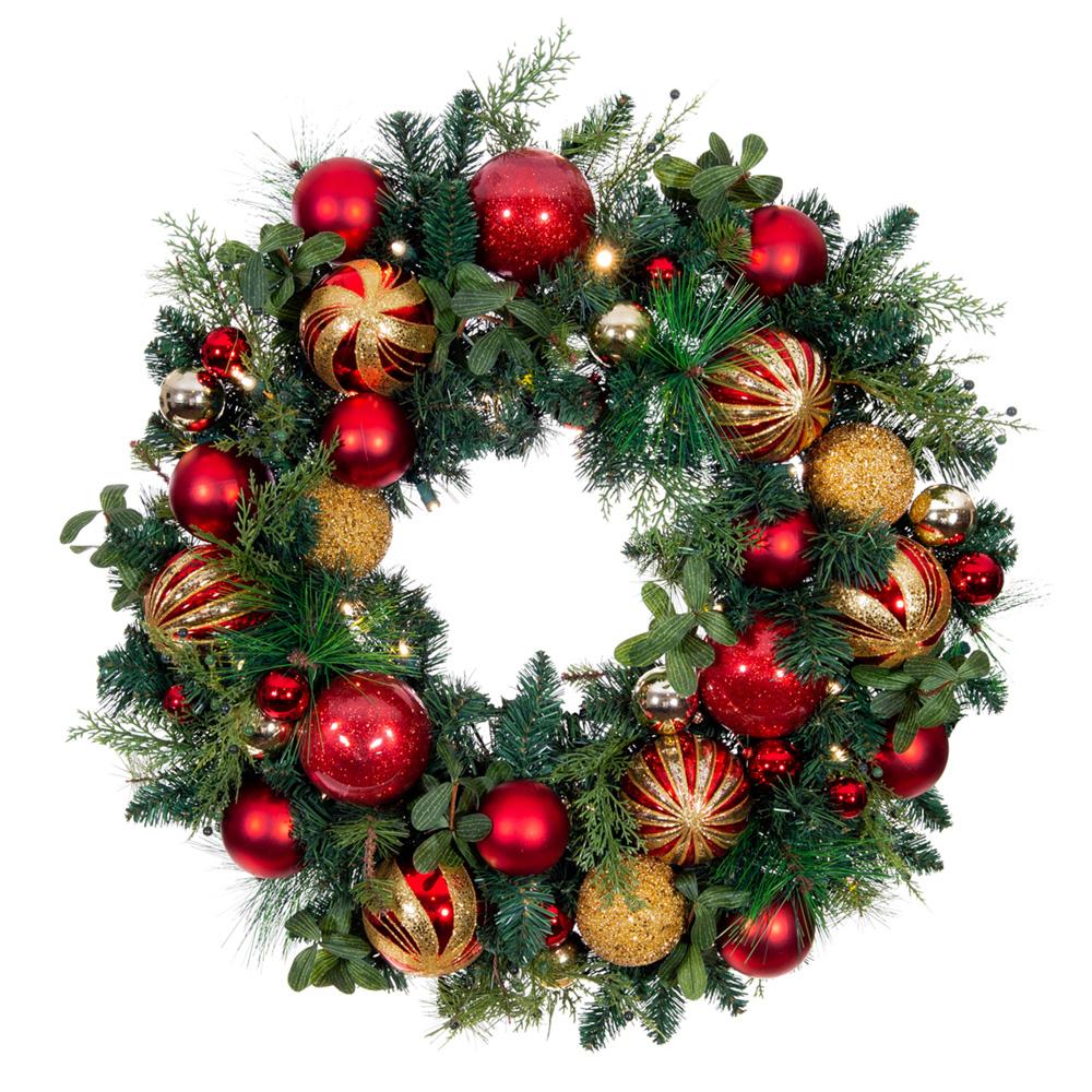 Christmas Classic Red and Gold Wreath