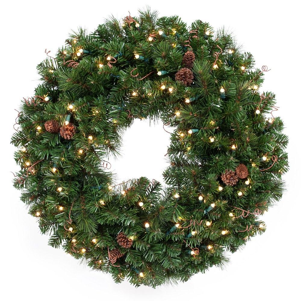 Premium Black Forest Battery Operated Wreath (30 in.)