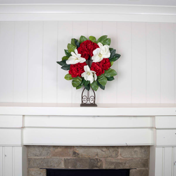 Fireplace Mantle Top Wreath Hanger - Elegant