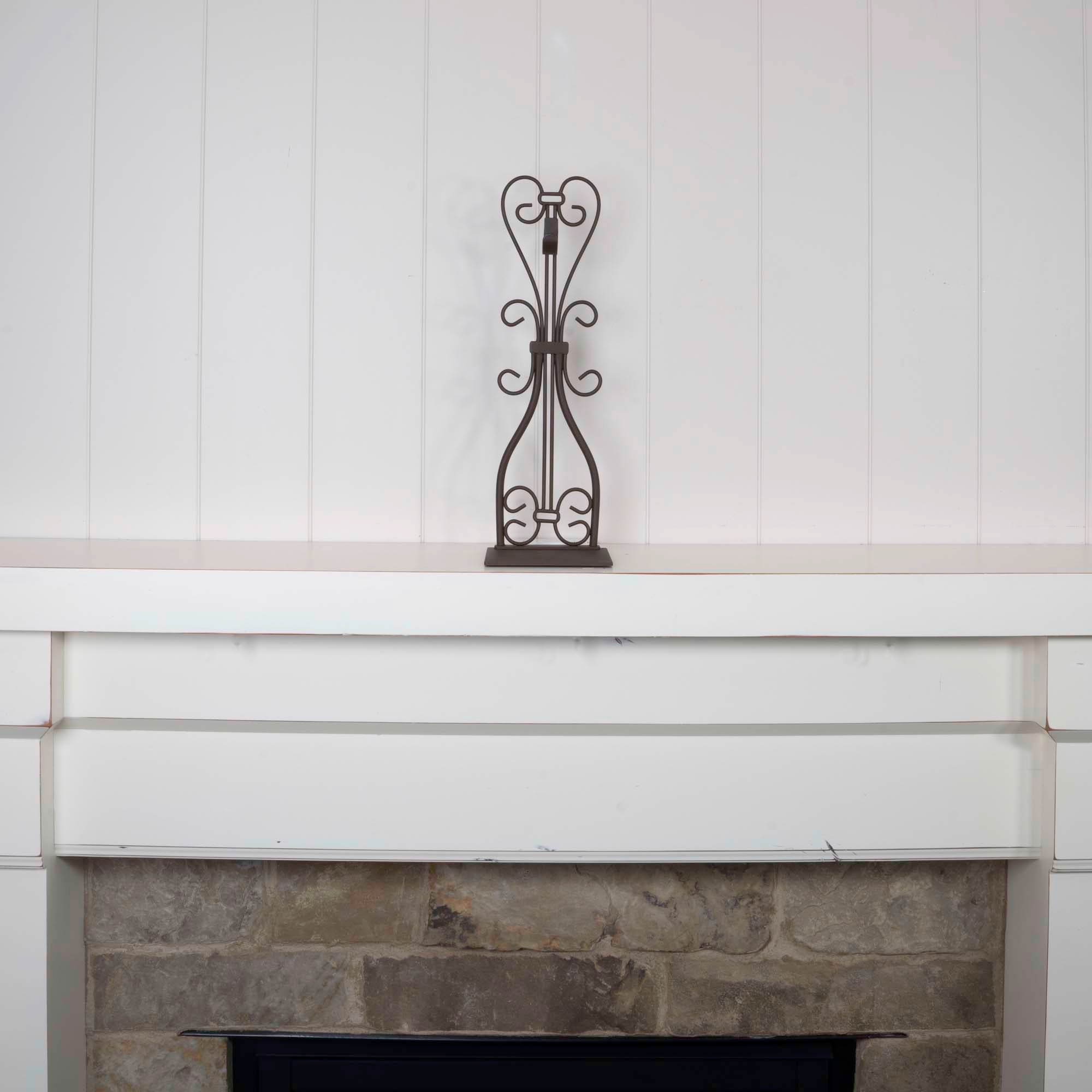 Fireplace Mantle Top Wreath Hanger - Elegant
