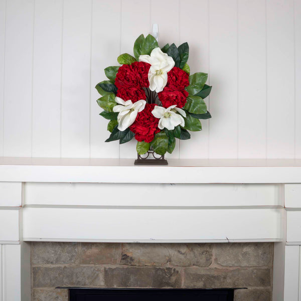 Fireplace Mantle Top Wreath Hanger - Elegant