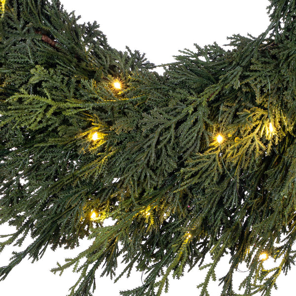 Cedar Pre-Lit LED Wreath