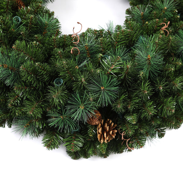 Premium Black Forest Wreath with C7(E12) Sockets