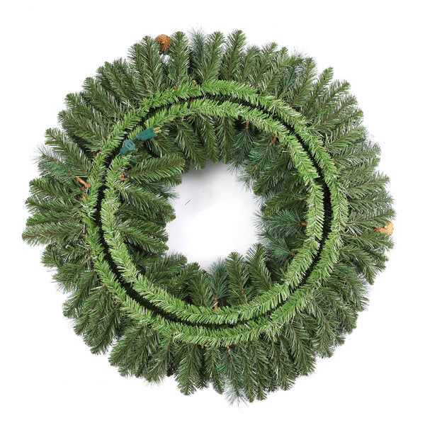 Premium Black Forest Wreath with C7(E12) Sockets