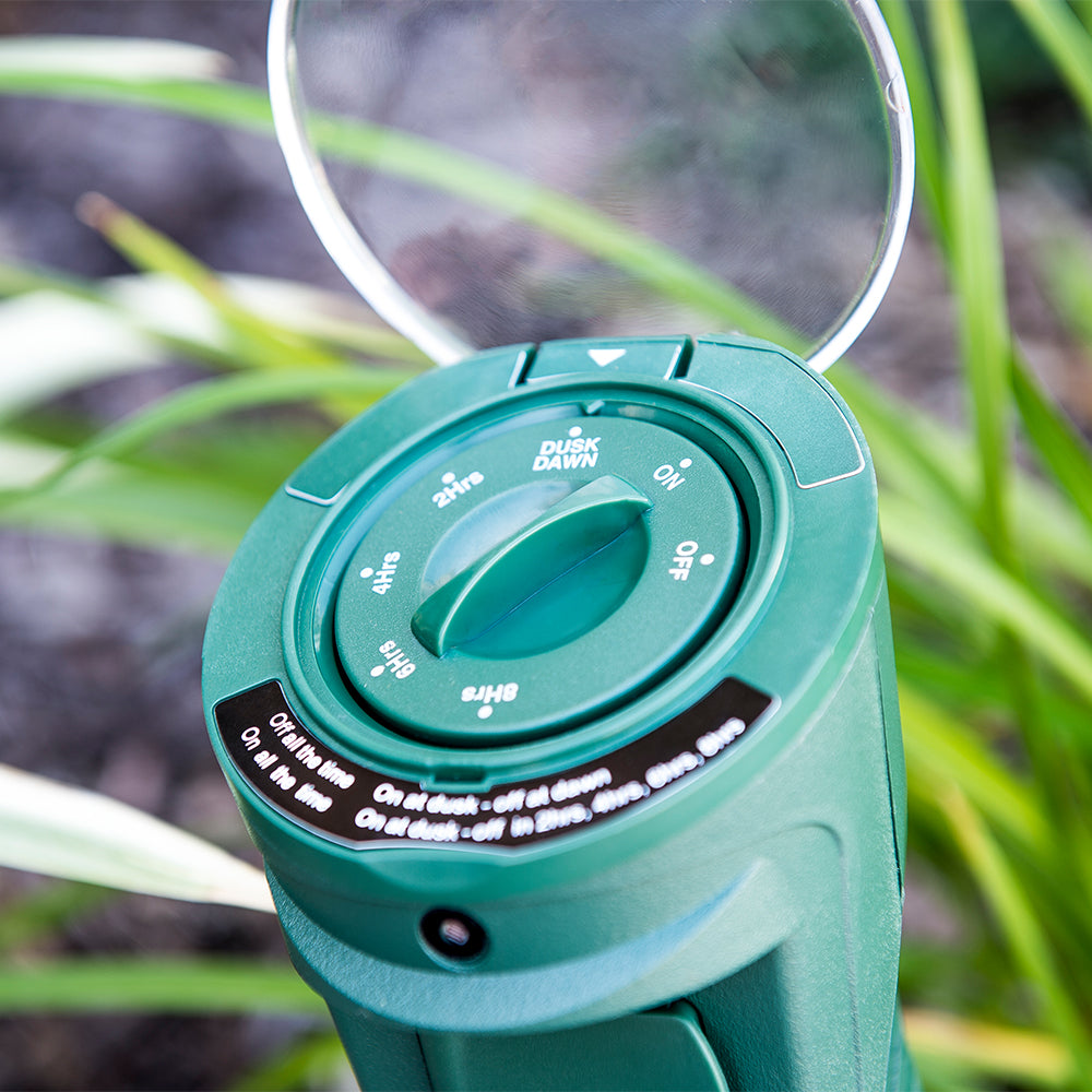 Mechanical Dial 3 Outlet Stake Timer With Photocell