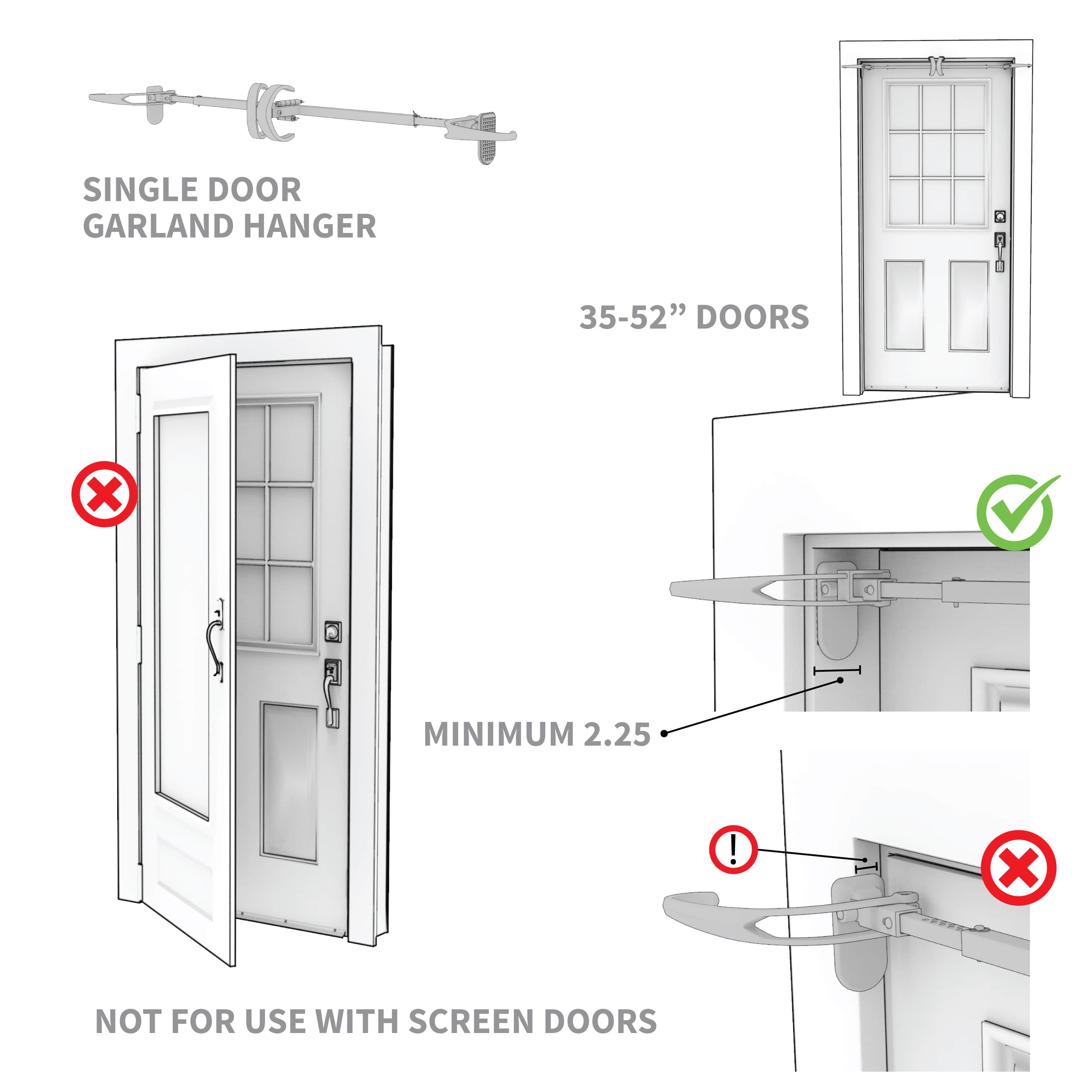 Single Door Garland Hanger