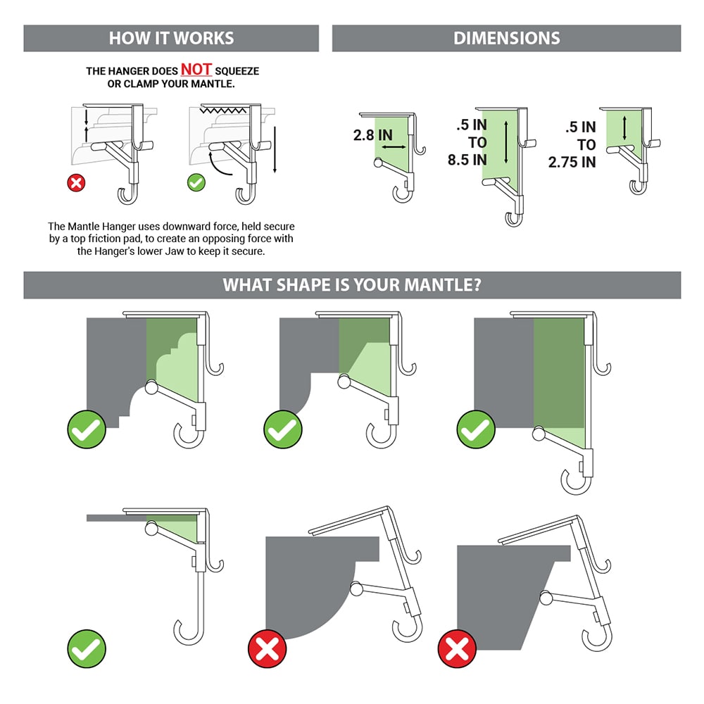 Fireplace Garland & Stocking Hanger