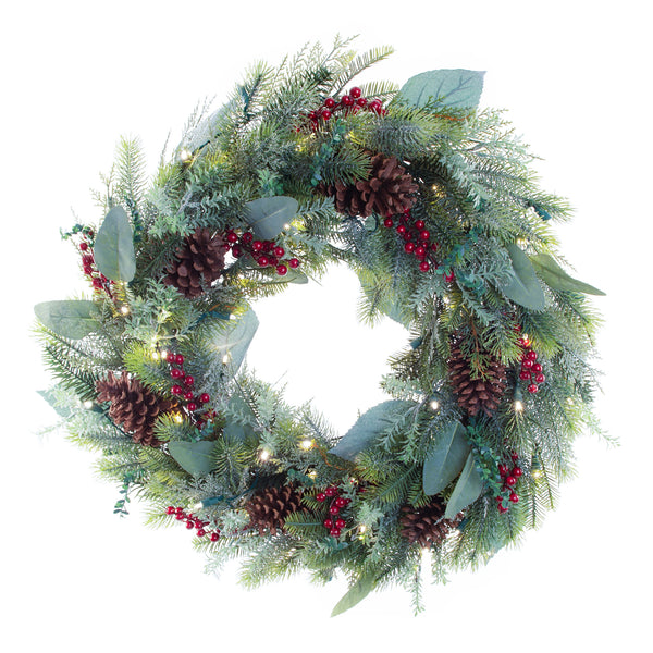 Winter Frost Wreath - 30"