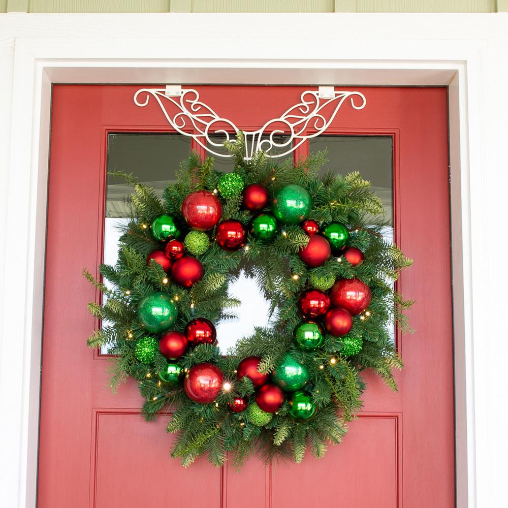 Christmas Cheer Red and Green Wreath - 30"