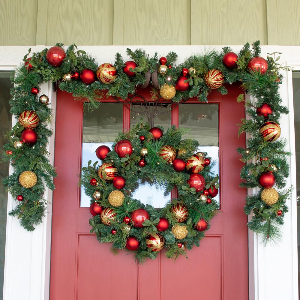 Christmas Classic Red and Gold Wreath